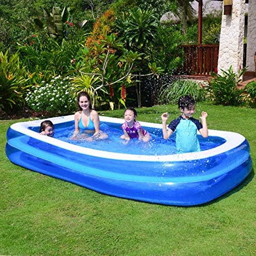 Inflatable Pool Oversized Thickened Family Swimming Pool Puncture Resistant 1 Pack 102.36*66.92IN;19.68IN.Not Include Inflation Pump.