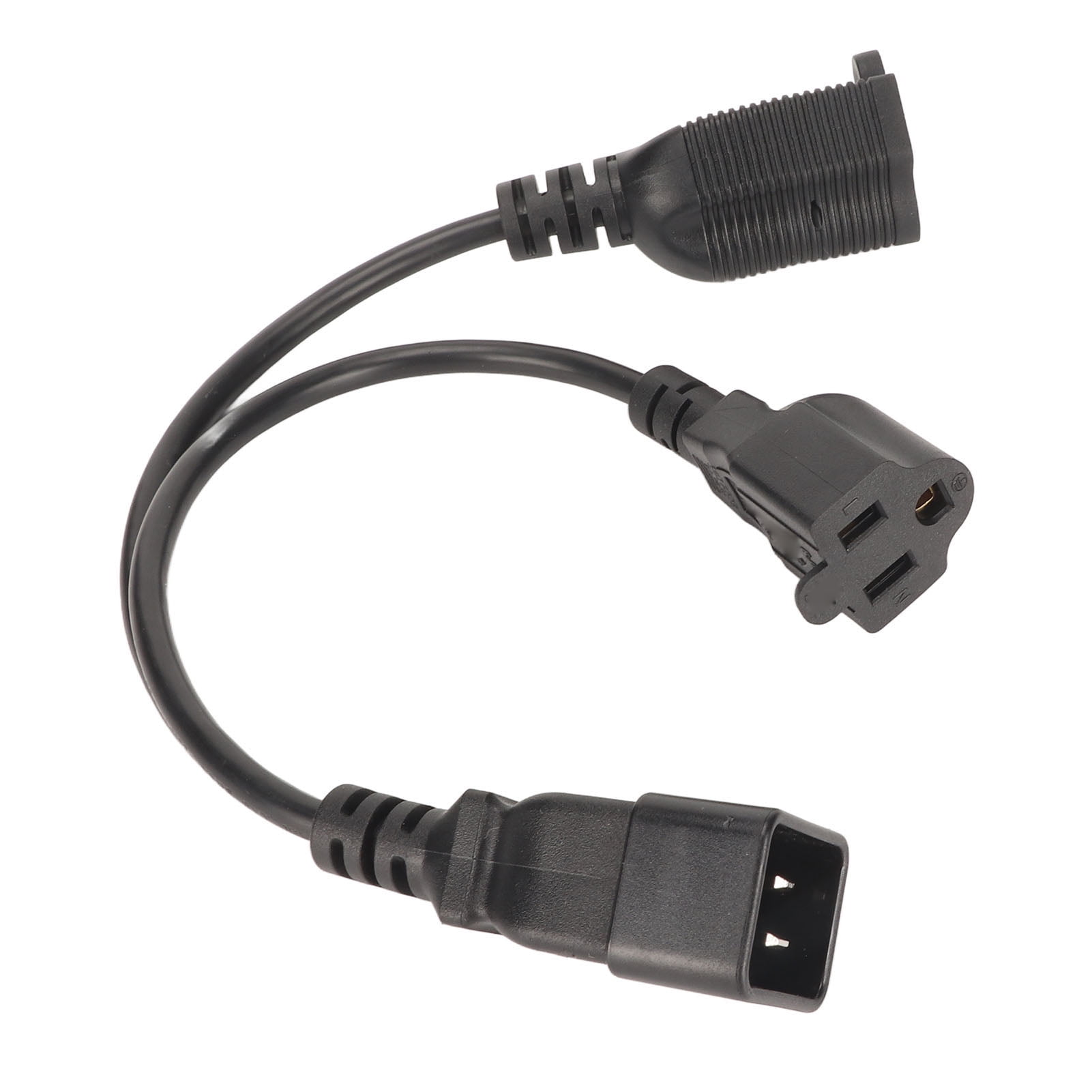Y Splitter Power Cable, Universal 12.6in IEC320 C14 To 5 15R 5 20R