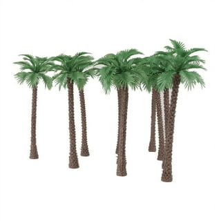 Model Miniature Forest Plastic Toy Trees Bushes Rainforest Diorama Supplies  Mini Plant Crafts Train Scenery Large Palm Red Apple Maple 8