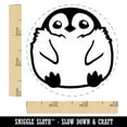 thumbnail image 2 of Cute Fluffy Baby Penguin Self-Inking Rubber Stamp Ink Stamper - Purple Ink - Small 3/4 Inch, 2 of 7