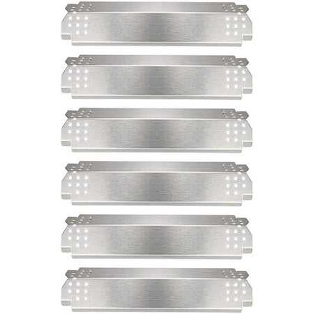 Quickflame Set of 6 Heat Plates for Nexgrill 6 Burner 720-0896B  720-0896  720-0898 and 720-0888  720-0888N  720-0882A  720-0830H  Stainless Steel Grill Heat Shield Tent  Burner Cover