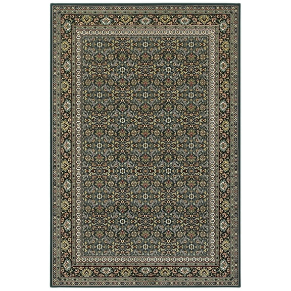 Moretti Nepal Area Rug 180L1 Navy Half-Brick Repeat 2' 3" x 7' 6" Rectangle