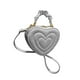 thumbnail image 4 of Bolso de hombro con forma de corazón y correa ajustable de PU para mujer, regalo Plata, 4 of 8