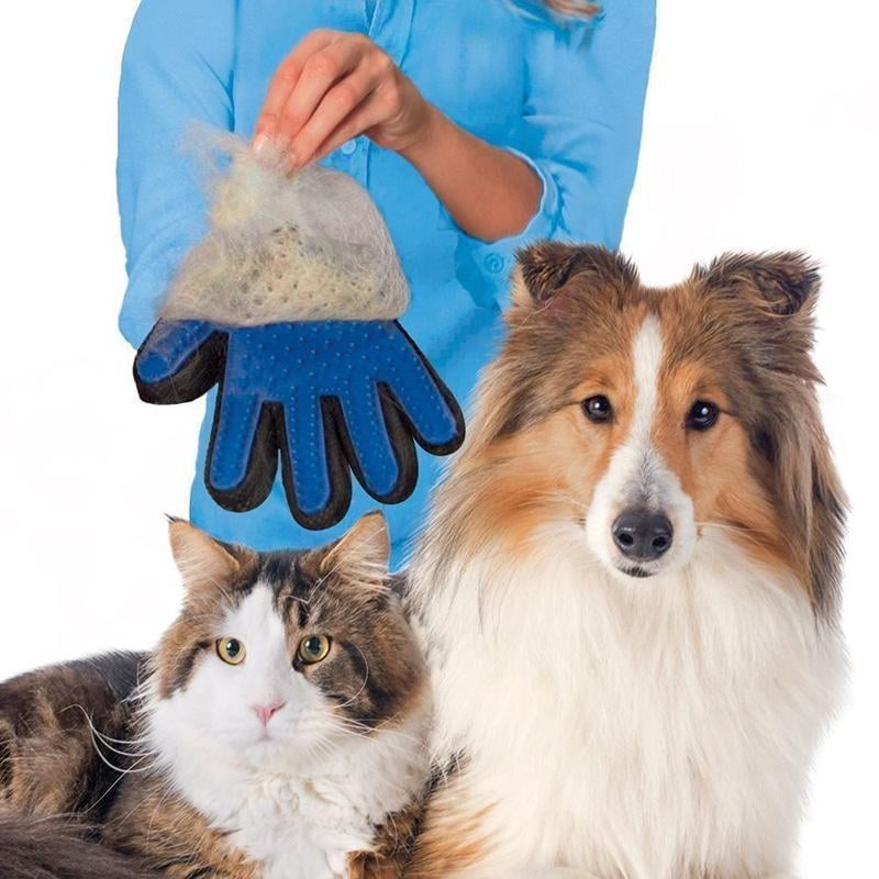 Pet Dog Washing Glove Deshedding Cat Bath Hair Brush Grooming Pad Petting Gloves