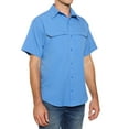 thumbnail image 2 of Pro Celebrity Men's Pro Fishing Outdoor Button-Down Shirt (Sky Bluie Medium), 2 of 5