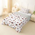 thumbnail image 2 of Manfei Brown Bow Knot Twin Comforter Sets,Sweet Ice Cream Bedding Set,Light Gray Reversible,2pcs,1 Comforter and 1 Pillowcase, 2 of 7