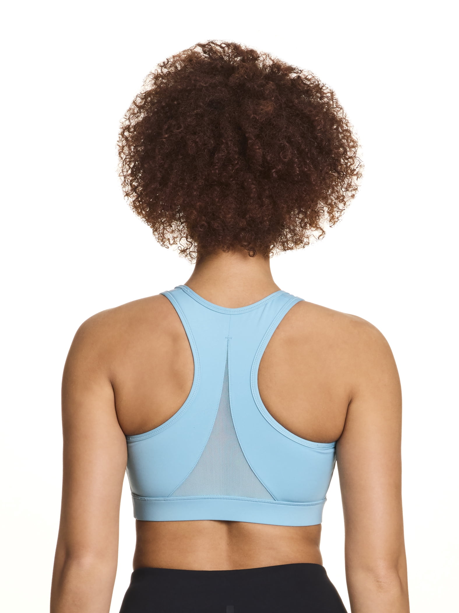 Reebok Women's and Women's Plus Medium Impact Stronger Sports Bra with Mesh Panel and Removable Cups, Sizes XS-4X