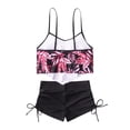 thumbnail image 5 of Liacowi Women Swimsuits 2 Piece Bikinis Set Leaf Print Bra Camisole Tops + Shorts Swimwear Bathing Suit Beachwear, 5 of 8
