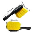 thumbnail image 3 of Scrub Brush, Plastic Handle, Nylon Bristles, Heavy Duty Cleaning Brush for Outdoor, Wheels and Tire (Yellow), 3 of 6