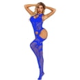thumbnail image 4 of Sngxgn Women's Soft Lace Lingerie Set See Through Underwear Floral Lace Underwire Sheer Bra(Blue,One Size), 4 of 6