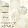thumbnail image 3 of Metal Wall Sculpture Decor White Gold 4-Piece Sunburst Hanging Art for Home Living Room Office, 3 of 6