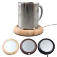 thumbnail image 2 of Qianli Creative Metal USB Heated Coaster Constant Temperature Coffee Coaster Insulation Pad Hot Coaster(Matte Black), 2 of 4