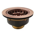 thumbnail image 2 of Westbrass Wing Nut Style Sink Strainer with Waste Disposal Flange and Stopper, Antique Copper, 2 of 15