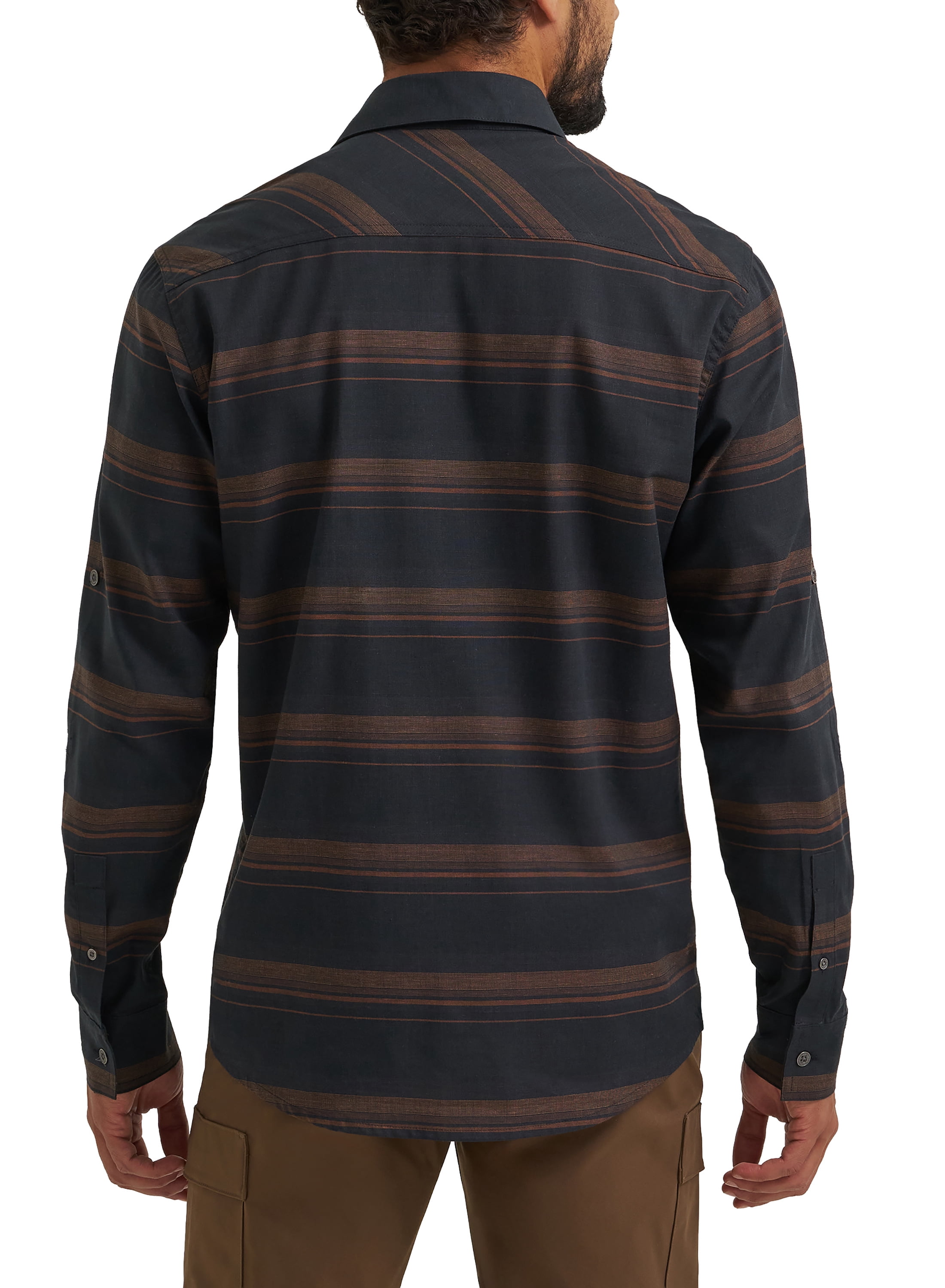 Wrangler Mens Long Sleeve Outdoor Single Pocket Shirt