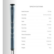 Winn Dri-Tac Oversize Golf Grip Set of 6 – Non-Slip, Cushioned, All-Weather, Maximum Shock Absorption