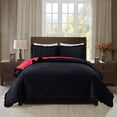 thumbnail image 5 of JML Lavish Plush Poly Velvet Quilt Set Black King 3 Piece, 5 of 5