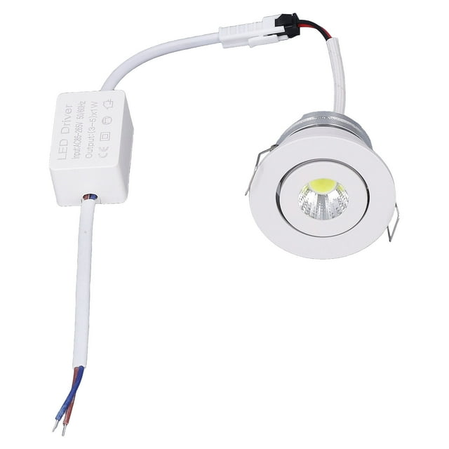 LED Recessed Light, Mini Adjustable Angle Aluminium Recessed Ceiling Light Eyeball Ceilling Potlight, Dimmable Recessed Lights Fixture