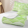 thumbnail image 4 of Manfei Kawaii Sea Princess Quilt King, Marine Fish Tail King Coverlet Set, Green, 3pcs, 1 Bedspread and 2 Pillowcases, 4 of 7