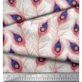 thumbnail image 3 of Soimoi Cotton Duck Fabric Peacock Feather Print Fabric by the Yard 42 Inch Wide, 3 of 3