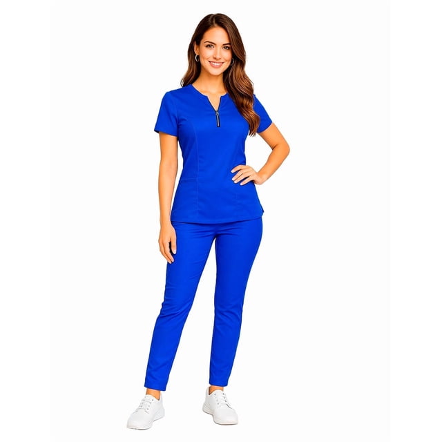 Uniforme Médico Dama, Enfermera, terapeuta, Doctora M12 AZUL GDE