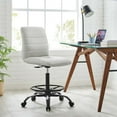 thumbnail image 2 of Computer Work Desk Chair, Black Grey Gray, Vegan Leather, Home Office Business, Modern Contemporary HB33568, 2 of 9