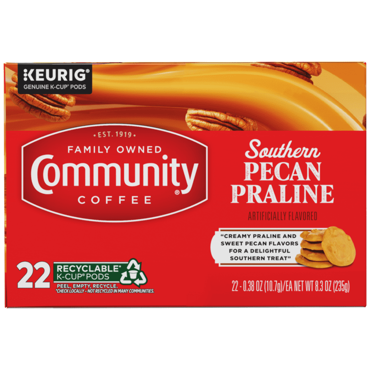 (4 pack) Community® Coffee Southern Pecan Praline Coffee Single-Serve Cups 22 ct Box