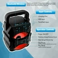 thumbnail image 3 of Portable Mini Speaker, Bluetooth USB/TF/FM Radio Loud, Flashing Party Lights, 3 of 5