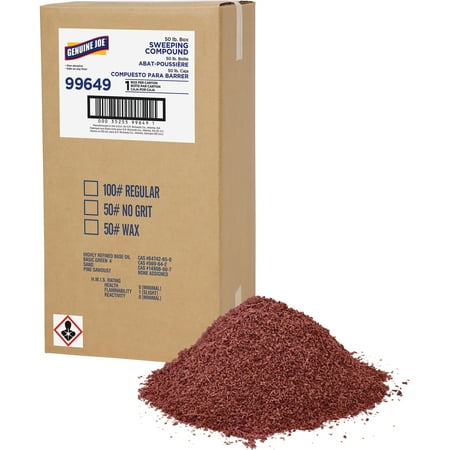 Genuine Joe, GJO99649, No Grit Sweeping Compound, 1 Box, Red