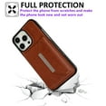 thumbnail image 2 of Case for iPhone 15 Pro Max Compatible with MagSafe Magnetic 2-in-1 Detachable Wallet Case with Card Slots for Women Men, Classic PU Leather Flip Kickstand Shockproof Protective Case, Brown, 2 of 11