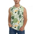 thumbnail image 2 of Goofa Hawaiian Style Printed Men's Sleeveless T-Shirt - Athletic Gym Workout Tank Top for Men - Moisture-Wicking, UPF 30+ Quick-Dry Muscle Tee-Medium, 2 of 8