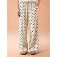 thumbnail image 4 of Polka Dot Pants Women Y2K Print High Waisted Drawstring Wide Leg Pants Vintage Boyfriend Pants S, 4 of 9