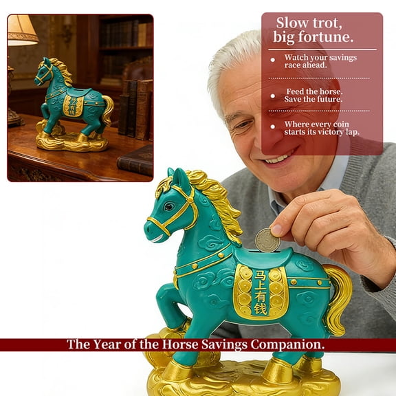 Dxssxc Resin Figurine, Handcrafted Sculpture for Home Decor & Collectible Gift, Symbolizes Career Success & Wealth, Feng Shui Artwork for Office or Living Room Display