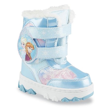 Disney Girls Frozen Snow Boot Blue/pink (11) (Best Sorel Snow Boots)
