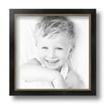thumbnail image 2 of ArtToFrames 8" x 8" Black Square with Gold Beads Picture Frame, 8x8 inch Black Wood Poster Frame (WOM-5021), 2 of 7