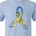 thumbnail image 4 of Inktastic Down Syndrome Awareness Blue and Yellow Hearts Ribbon T-Shirt, 4 of 5