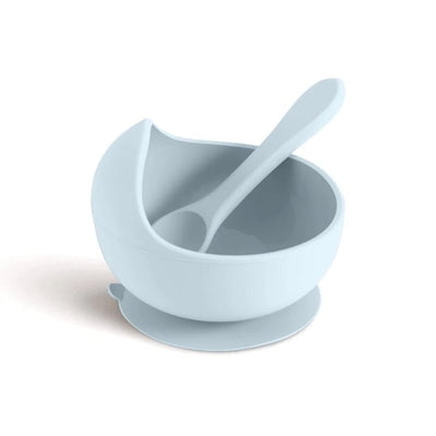 Bols en Silicone pour Bébé avec Succion - Ensemble Bol et Cuillère pour Tout-Petit Ensemble de Sevrage en Silicone pour Bébé