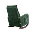 thumbnail image 5 of Accent Massage Rocking Chair Rocker Recliner Chair Modern High Back Rocking Armchair Upholstered Leisure Chair with 8 Massaging Modes and 4 Vibration Motors, Side Pocket and Remote Control, Green, 5 of 7