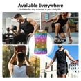 thumbnail image 3 of Yiaed Glitter Rainbow Print Men's Singlet Vests Summer Running Muscle Tank Tops Gym Undershirt Round Neck Sleeveless for man, 3 of 5