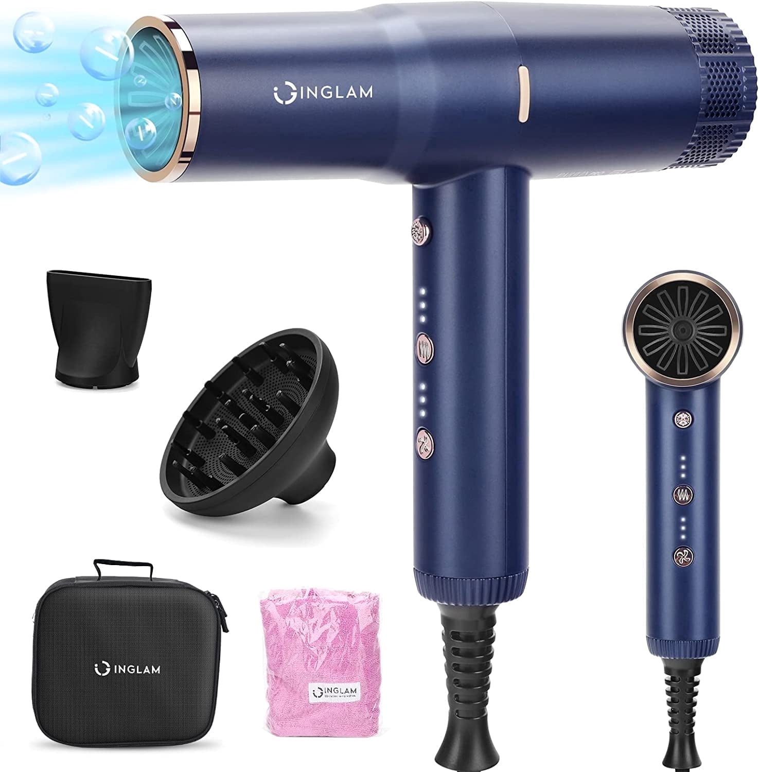 Hair Dryer, High-Speed Ionic Low Noise Blow Dryer with Brushless