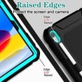 thumbnail image 4 of AVAWO Case for New iPad (A16) 11th Generation 11 Inch 2025 & iPad 10th Generation 10.9" 2022, Heavy Duty Military Grade Shockproof Rugged Protective Cover, Black+Cyan, 4 of 8