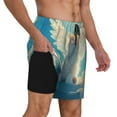 thumbnail image 2 of Fotbe Sunshine Cute Winged Cat Men’s Swim Trunks Quick Dry Swim Shorts Board Shorts with Mesh Lining-X-Large, 2 of 9