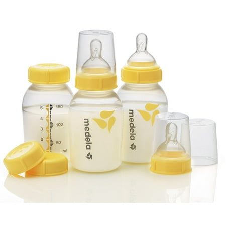 Medela Breast Milk Bottle Set, 5 oz - 3-Pack (Best Breast To Bottle Feeding Bottles)