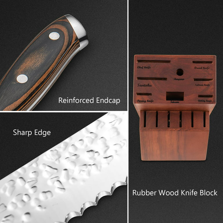 Giantex 15Pcs Kitchen Knife Set with Wooden Block, Chef Knife Block Se –  Giantex.au