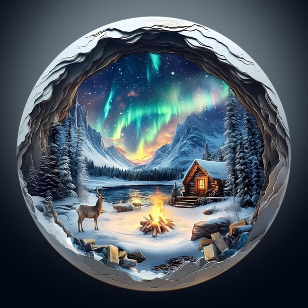 Puzzle de madera Aurora World Winter de 100 piezas para adultos