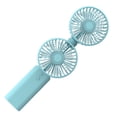thumbnail image 3 of Ventilador Enfriador portátil de doble cabezal USB Recargable Mini ventilador ajustable Enfriador de verano portátil, Azul Methold HA005690-03B, 3 of 6