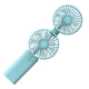 thumbnail image 3 of Ventilador Enfriador portátil de doble cabezal USB Recargable Mini ventilador ajustable Enfriador de verano portátil, Azul Methold HA005690-03B, 3 of 6