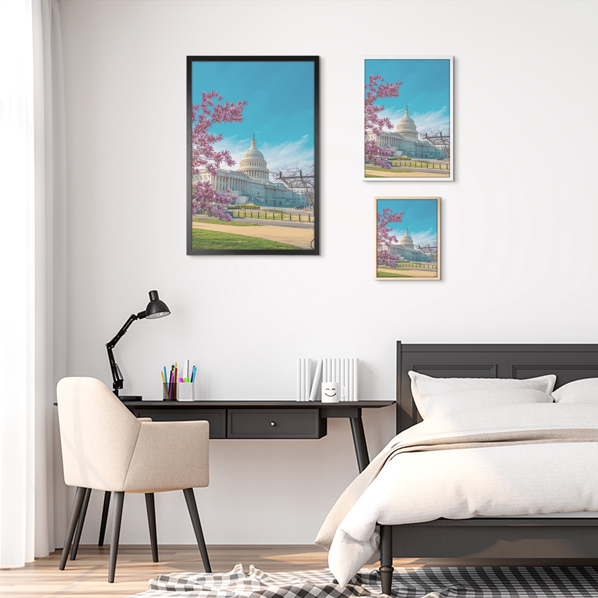 Unique Bargains Wall Picture Frame for Photo and Poster Art Photo Frame Black 16x24