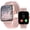 Pink + Golden Hardware Strap, variant on Stylish Smartwatch For Android/iPhone, Messaging Function, Multiple Exercise Modes, Pedometer, Distance, Calories, HD Voice Calls, Multiple Interface Options, Unisex, Perfect For Holiday Gifts