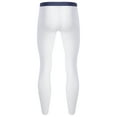 thumbnail image 2 of TiaoBug Men's Athletic Leggings Compression Pants See-Through Sport Jogging Climbing Training Tights Skinny Pants White 3XL, 2 of 7