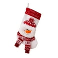 thumbnail image 2 of 1 PC Christmas Stocking 17" Large 3D Snowman Christmas Stocking for Holiday Party Decor Gift, 2 of 6
